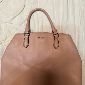 Nine West baby Pink Satchel with Elegant Dome Shape, spring, designer, church